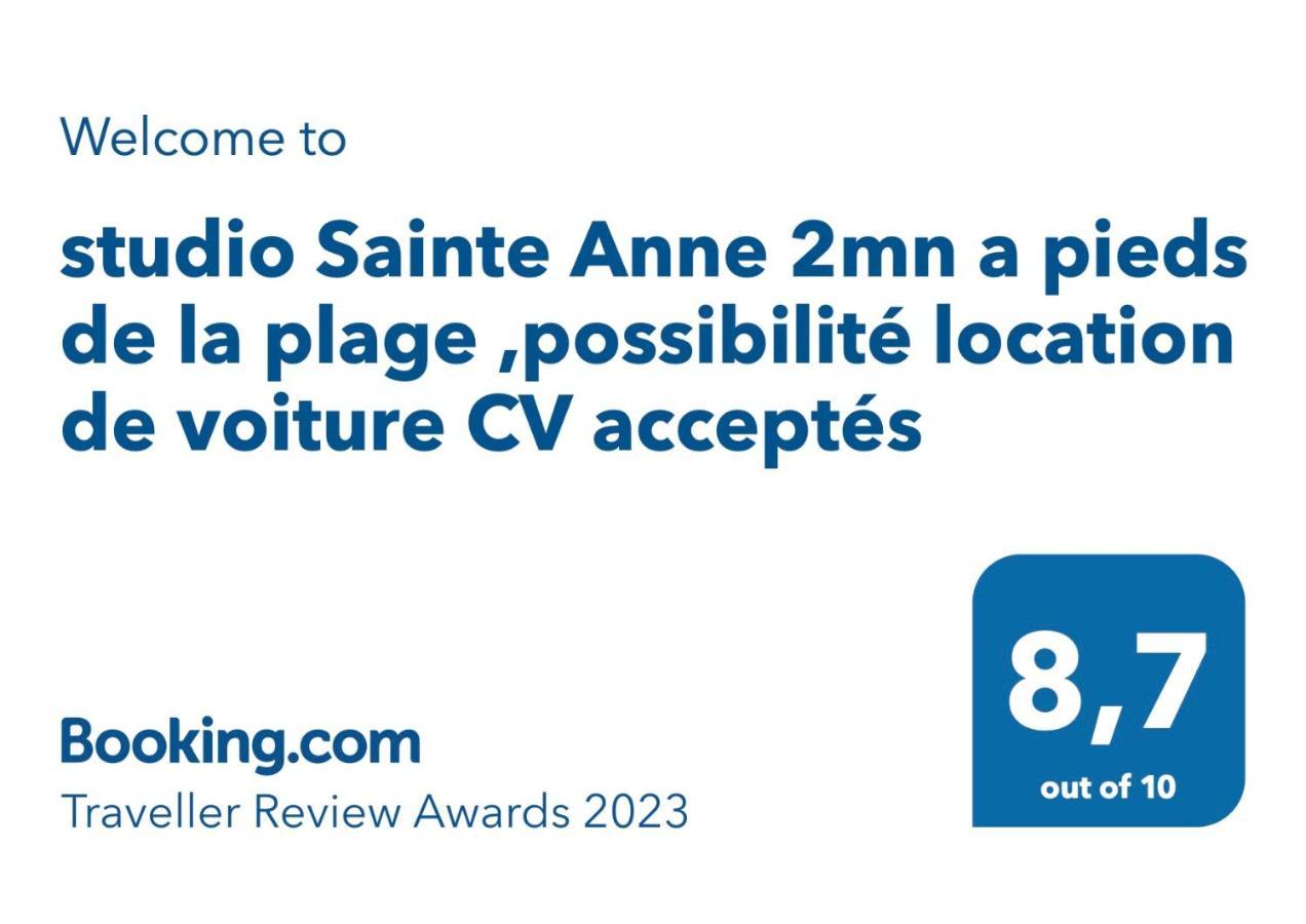 Studio Sainte Anne 2Mn A Pieds De La Plage ,Possibilite Location De Voiture Bagian luar foto